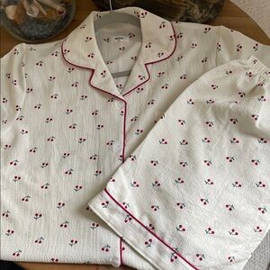 White Cherry PJ Set